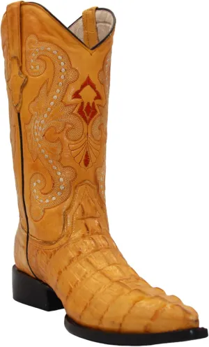 Western Shops Mens Crocodile Alligator Print Leather Cowboy Western Boots Snip Toe