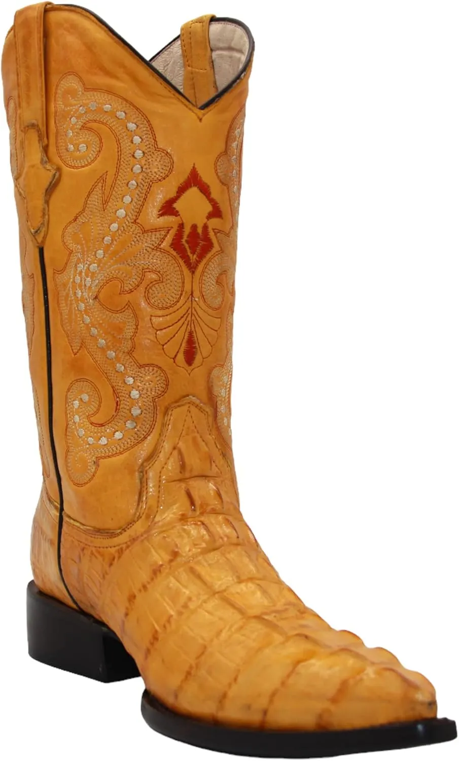 Western Shops Mens Crocodile Alligator Print Leather Cowboy Western Boots Snip Toe