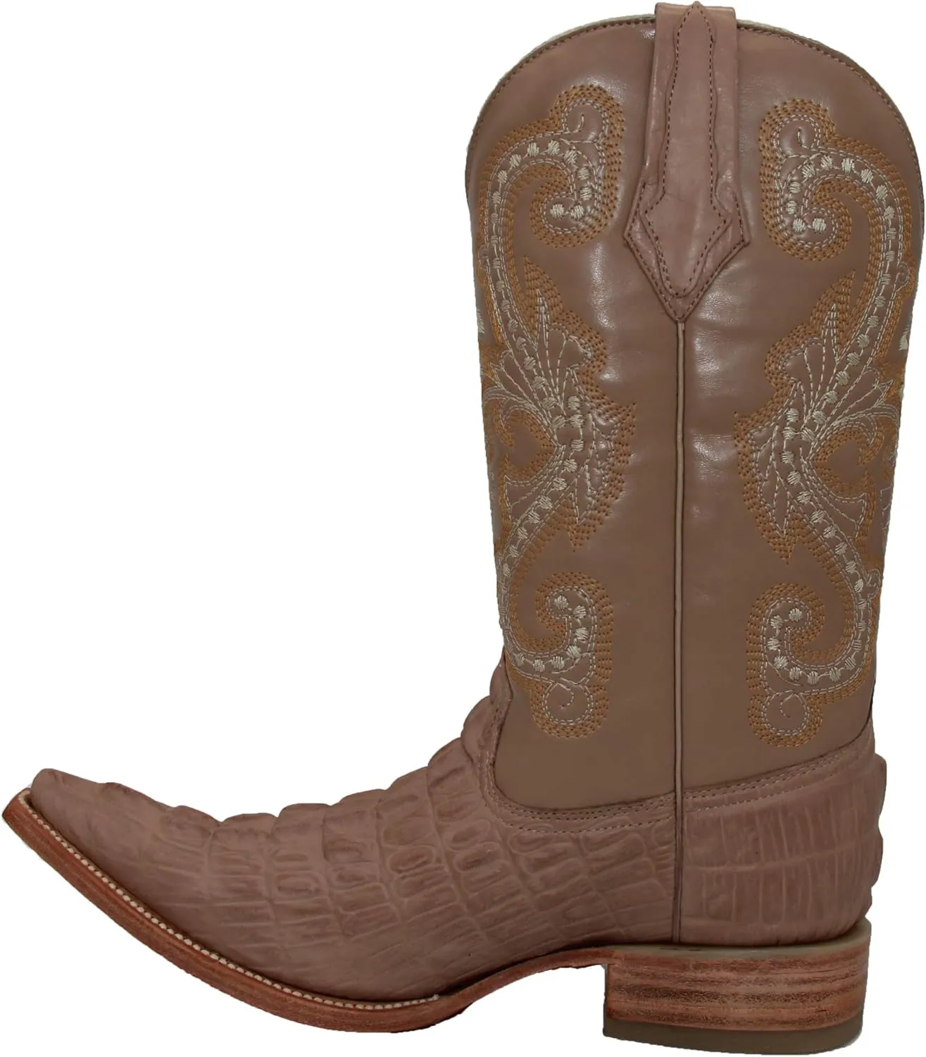 Western Shops Mens Leather Cowboy Boot Alligator Crocodile Design Print Western Boot