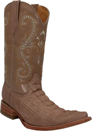 Western Shops Mens Leather Cowboy Boot Alligator Crocodile Design Print Western Boot