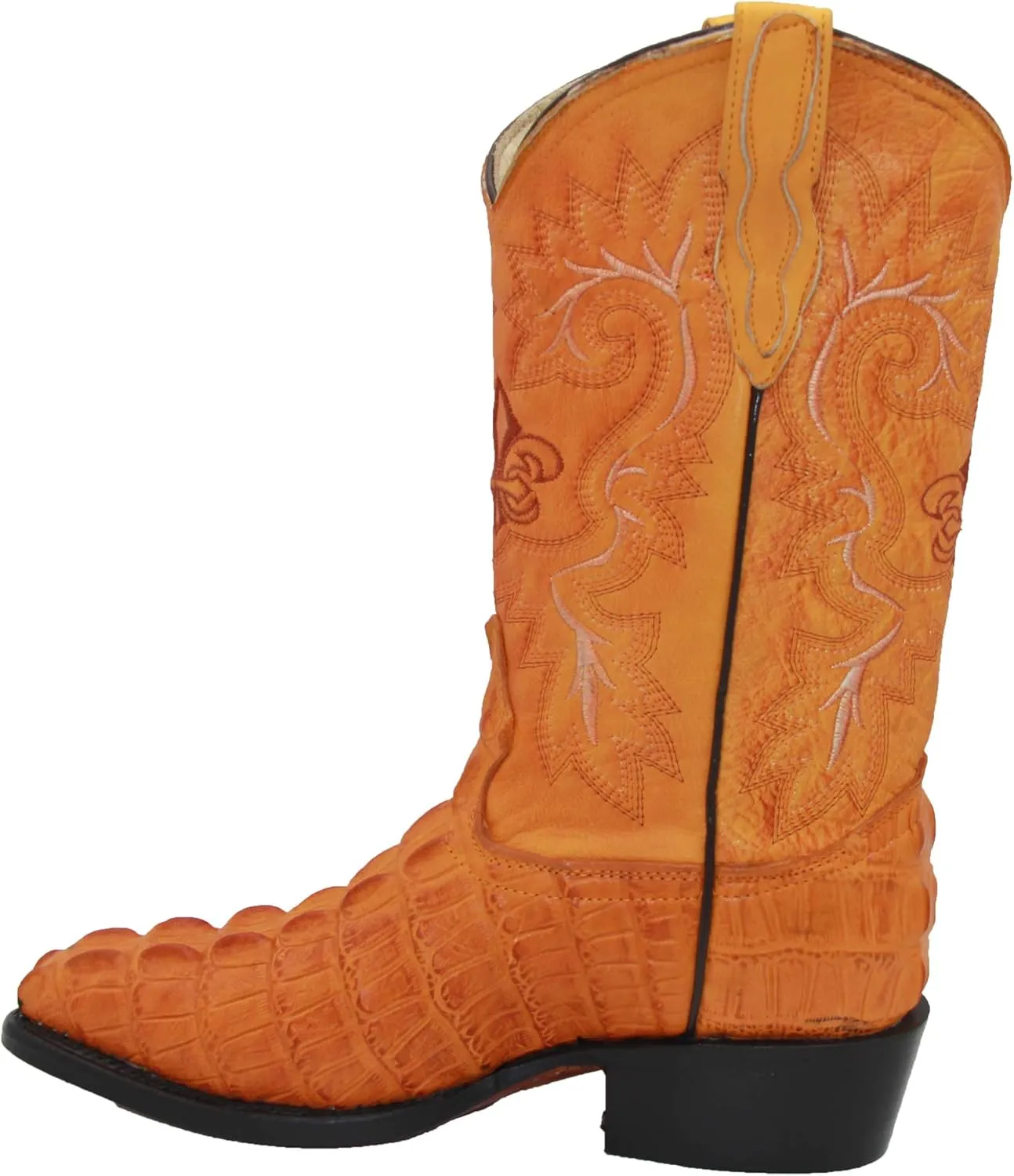 Western Shops Mens Leather Crocodile Alligator Print Western Cowboy Boots