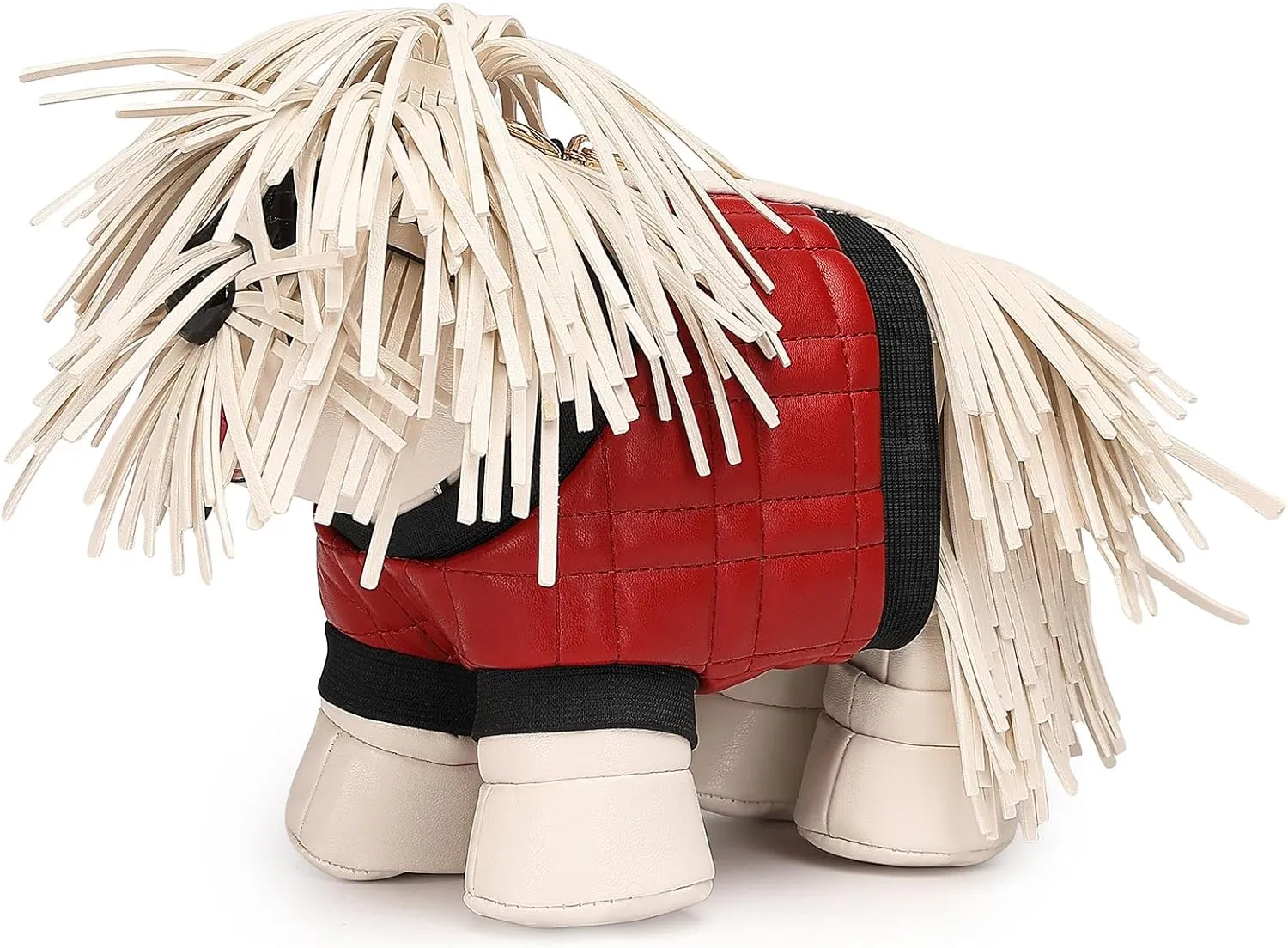 Women Dog Shaped Crossbody Shoulder Bag Handbag PU Leather Unique Novelty Dog Shaped Purse