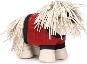 Women Fun Dog Shaped Crossbody Shoulder Bag Handbag PU Leather Unique Novelty Dog Shaped Purse