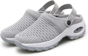 Women Orthopedic Clogs Comfortable Lightweight Slip On Shoes with Air Cushion Support to Reduce Back and Knee Pressure Mesh Sandals Slippers