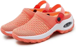 Women Orthopedic Clogs Comfortable Lightweight Slip On Shoes with Air Cushion Support to Reduce Back and Knee Pressure Mesh Sandals Slippers