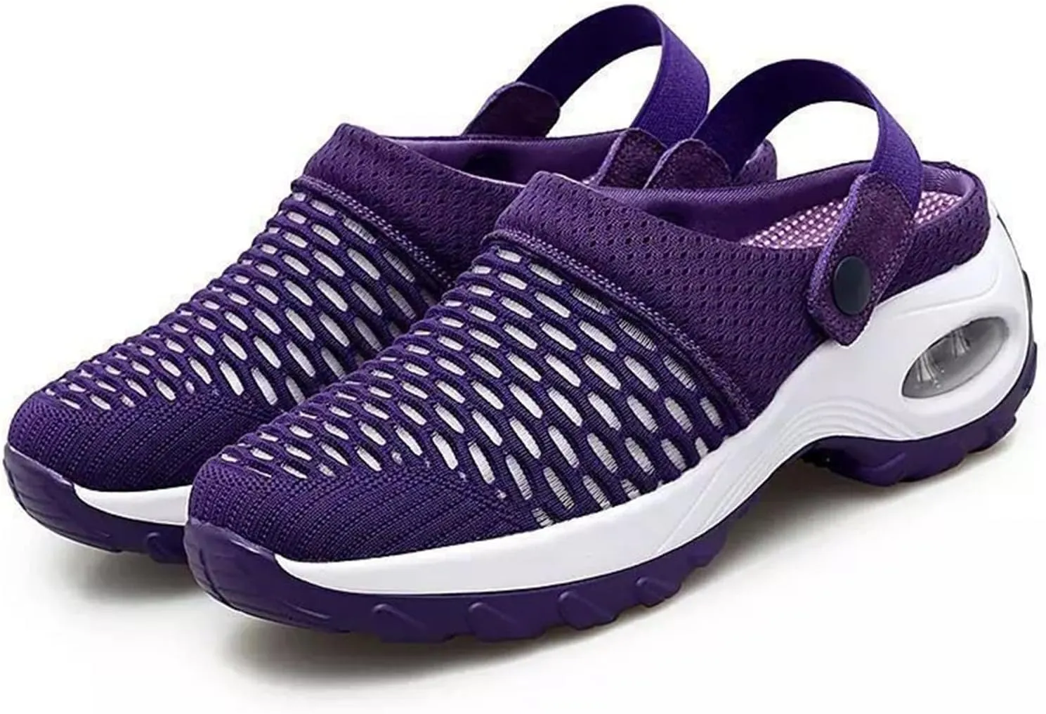 Women Orthopedic Clogs Comfortable Lightweight Slip On Shoes with Air Cushion Support to Reduce Back and Knee Pressure Mesh Sandals Slippers