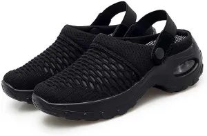 Women Orthopedic Clogs Comfortable Lightweight Slip On Shoes with Air Cushion Support to Reduce Back and Knee Pressure Mesh Sandals Slippers