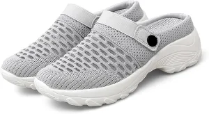 Women Orthopedic Clogs Comfortable Lightweight Slip On Shoes with Air Cushion Support to Reduce Back and Knee Pressure Mesh Sandals Slippers