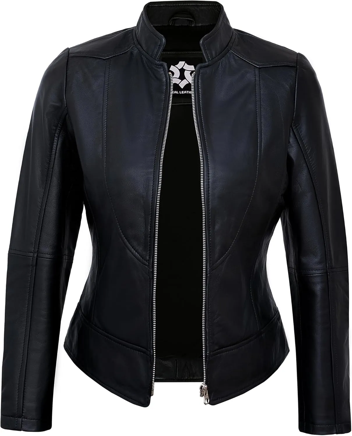 Womens Leather Jackets - Real Lambskin Stylish Motorcycle Leather Coat Women
