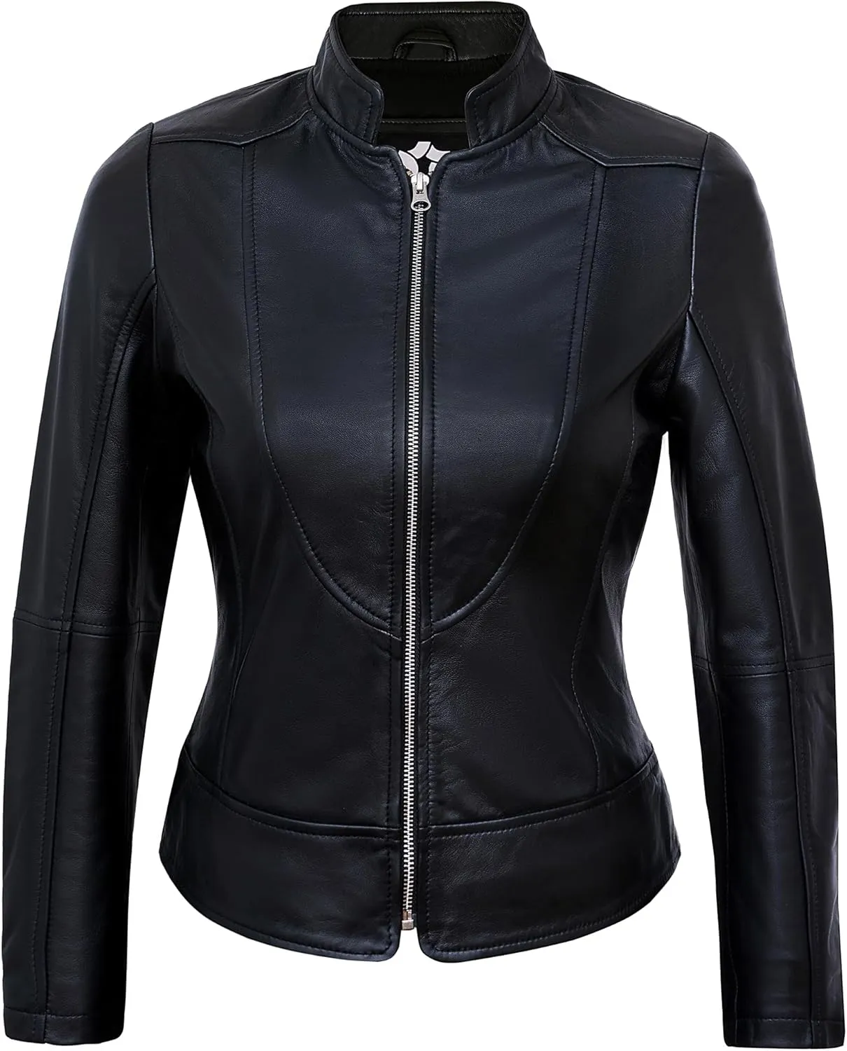 Womens Leather Jackets - Real Lambskin Stylish Motorcycle Leather Coat Women