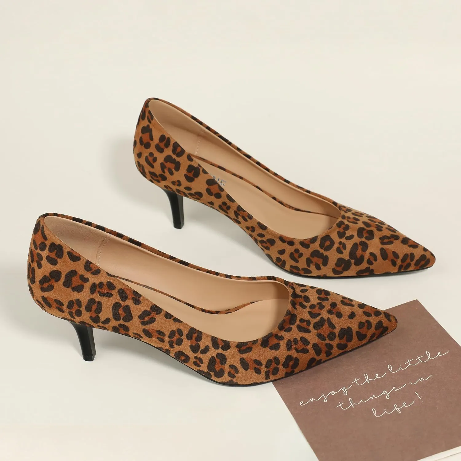 Women's Pumps Pointed Closed Toe Low Heels Comfortable Dress Shoes for Work Business Office Wedding Casual 2.3 Inch