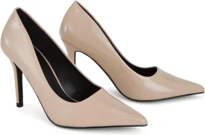 Women's Stiletto High Heels 3.7 Inch Closed Pointed Toe Pumps Slip On Classic Office Dress Shoes