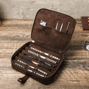 Woosir Leather Watch Band Portfolio for 6 Bands