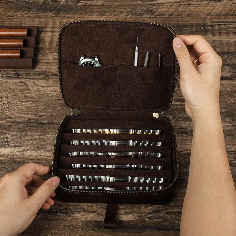 Woosir Leather Watch Band Portfolio for 6 Bands