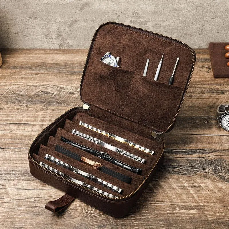 Woosir Leather Watch Band Portfolio for 6 Bands