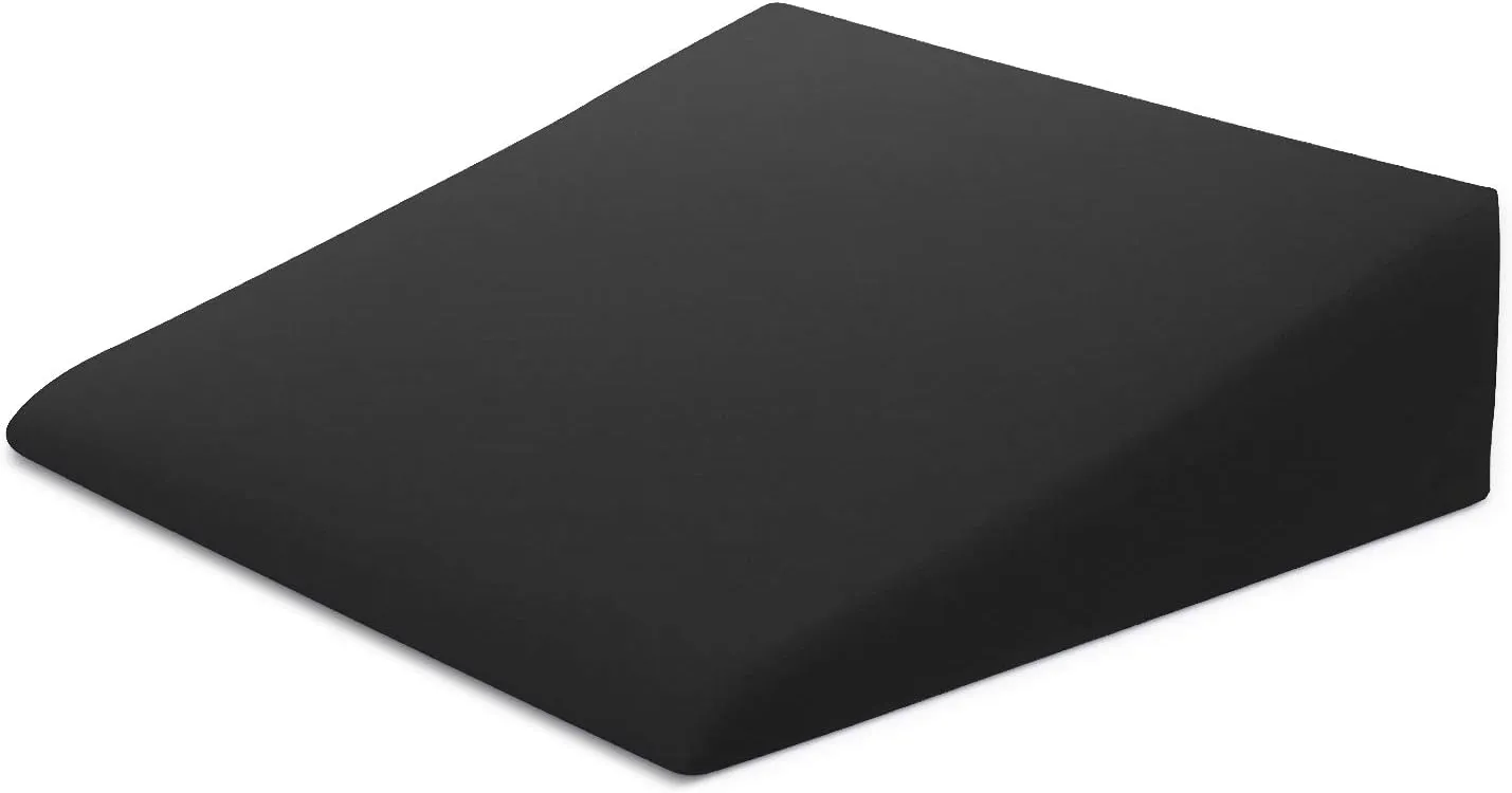 Xtreme Comforts Wedge Pillow Cover - Allergy-Friendly & Easy to Clean Cover - Fits Our (27" x 25" x 7") Wedge Pillow – Black