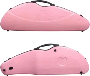 yinfente Violin Case 4/4 Full Size 1.9kg Carbon Fiber Half Round Shape Viloin Bag With Strap Combination Lock And Accessories Bag Pink