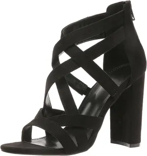 ZBYY Women's Open Toe Chunky Block Stacked Heels Sandals Summer Crisscross Wedding Party Dress Pumps High Heel Sandal