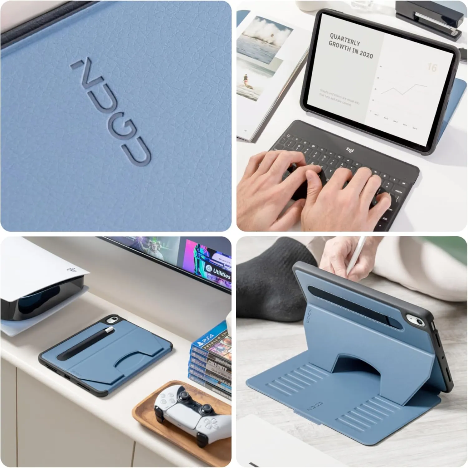 ZUGU CASE for iPad 10.9 Inch Case iPad 11th/10th Generation (A16 2025/2022), Magnetic Stand & Sleep/Wake Cover for 11th/10th Gen iPad, Model #s A3354, A3355, A3356, A2696, A2757, A2777, Slate Blue
