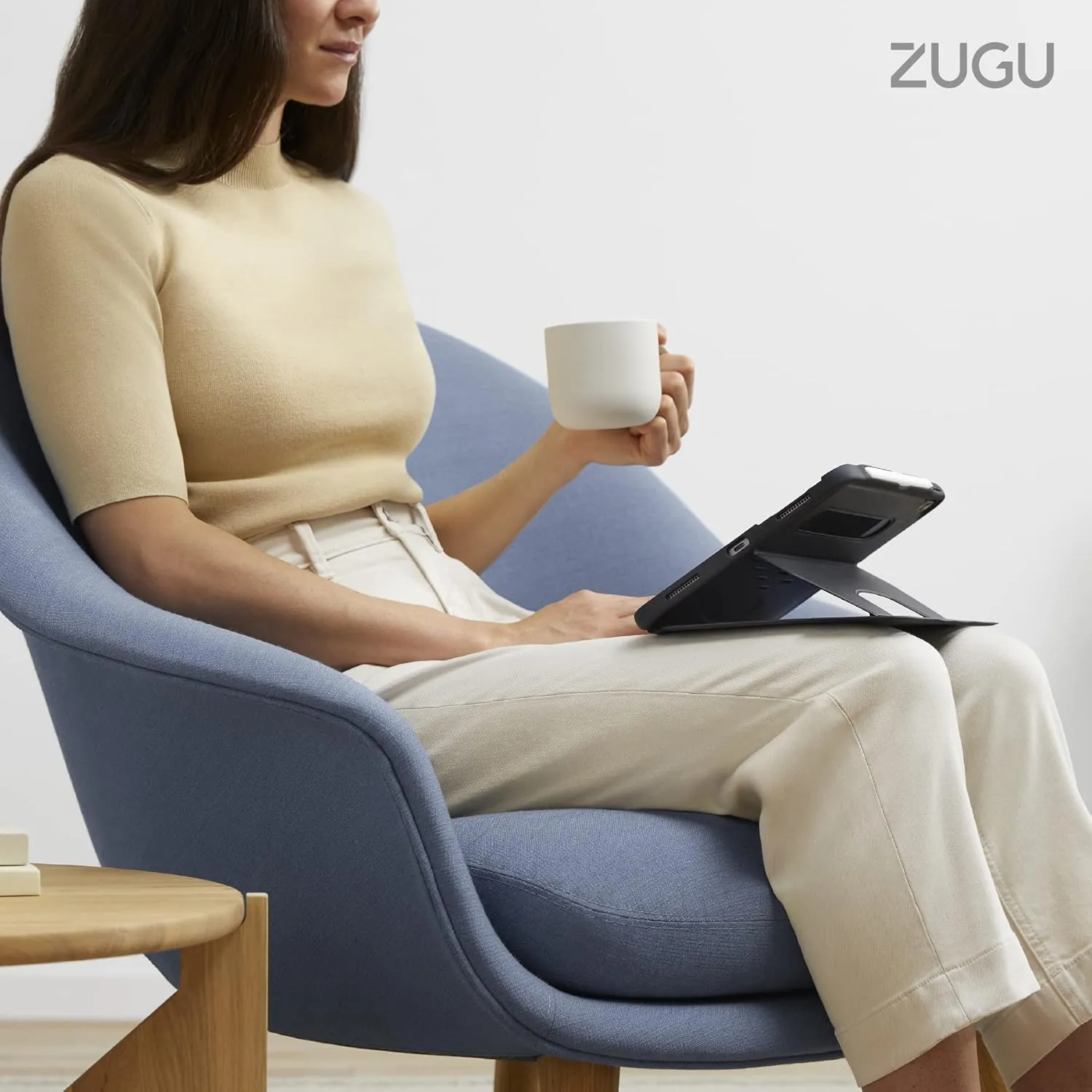 ZUGU CASE for iPad Air 11 (M3 2025 / M2 2024) iPad Air 4 & 5 10.9 Inch (2020/2022) - Protective, Ultra Thin, Magnetic Stand, Sleep/Wake Cover with Apple Pencil Charging & Storage - Olive Green